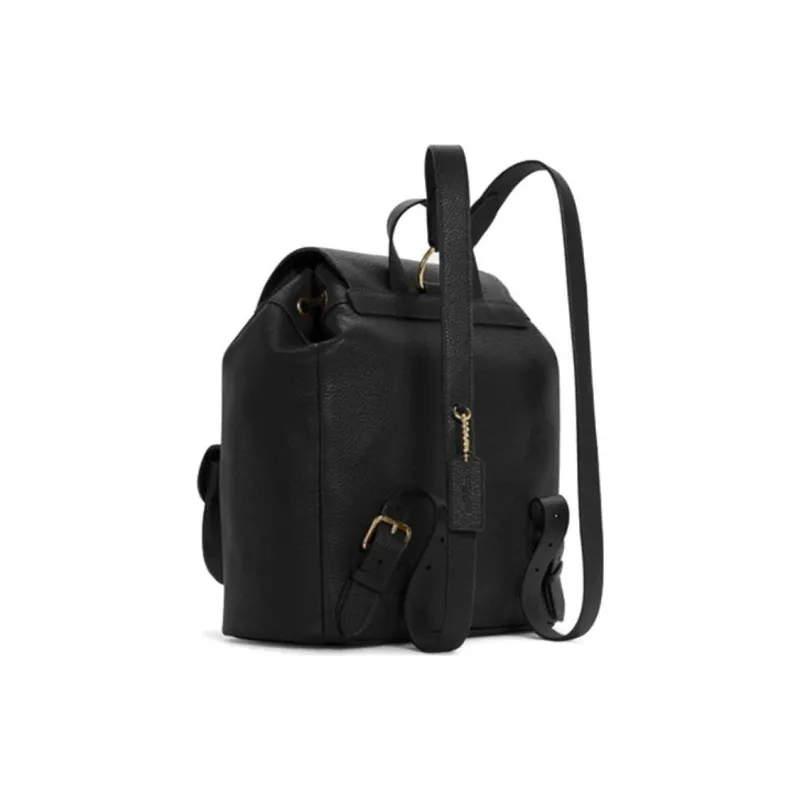 COACH Pennie Leather Backpack Small Size Women's Black-1