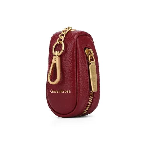 Simvay Clos Top Grain Cow Leather Clutch Coin Purse Regular Women's Samba Red
