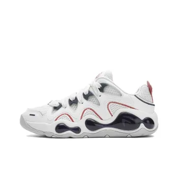 FILA FUSION VERTICAL Cushioning Anti Slip Wear Resistant Breathability Low Top Vintage Basketball Shoes Men's White Red