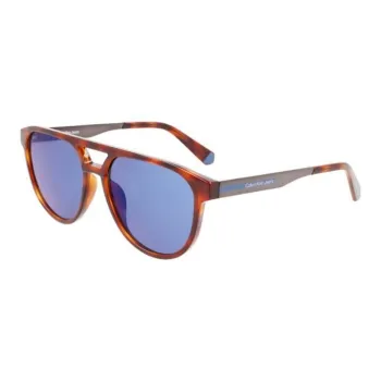 CK/Calvin Klein Plastic Aviator Sunglasses Unisex Tortoiseshell