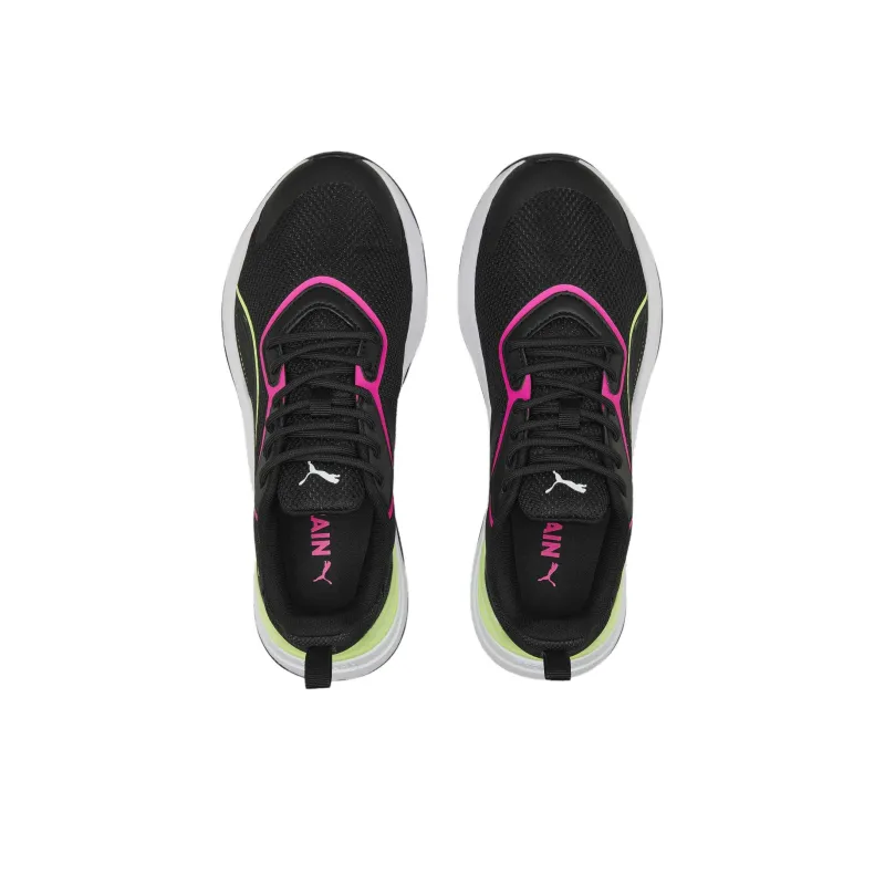 PUMA Infusion Slip-Resistant Low-Top Training Shoes Women's Black Pink Yellow-3