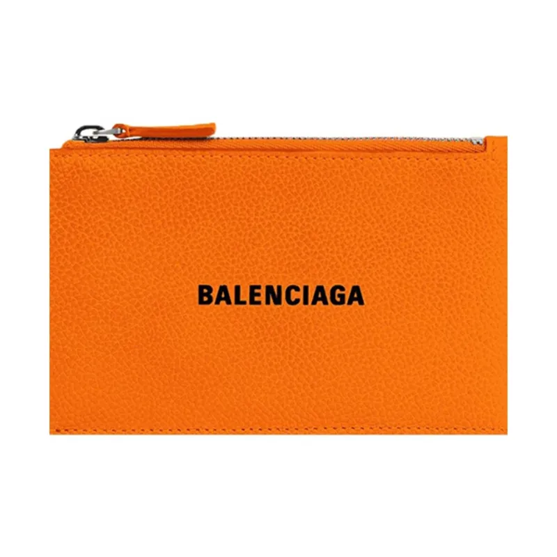 Balenciaga Calfskin Coin Purse Men's Orange-4