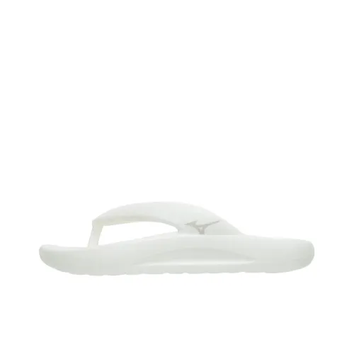 Mizuno Rubber Sole Slide Slippers Unisex White