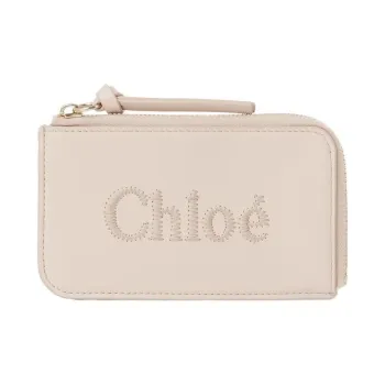 Chloe Calfskin Wallet Small Size Women's Pink