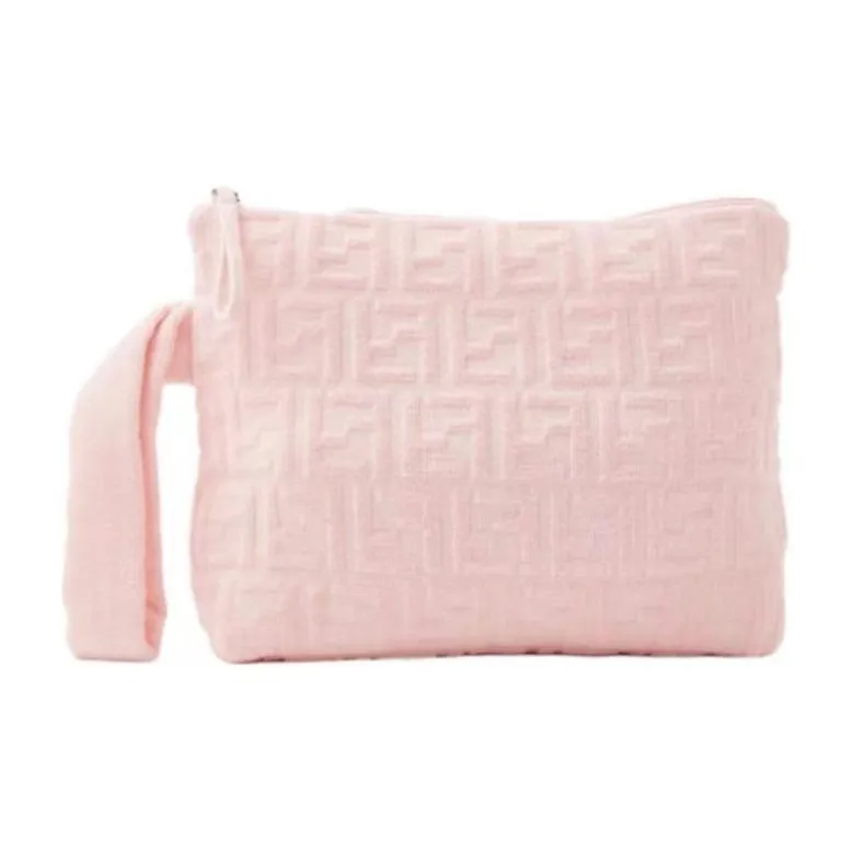 FENDI Cotton Clutch Women's Pink-2