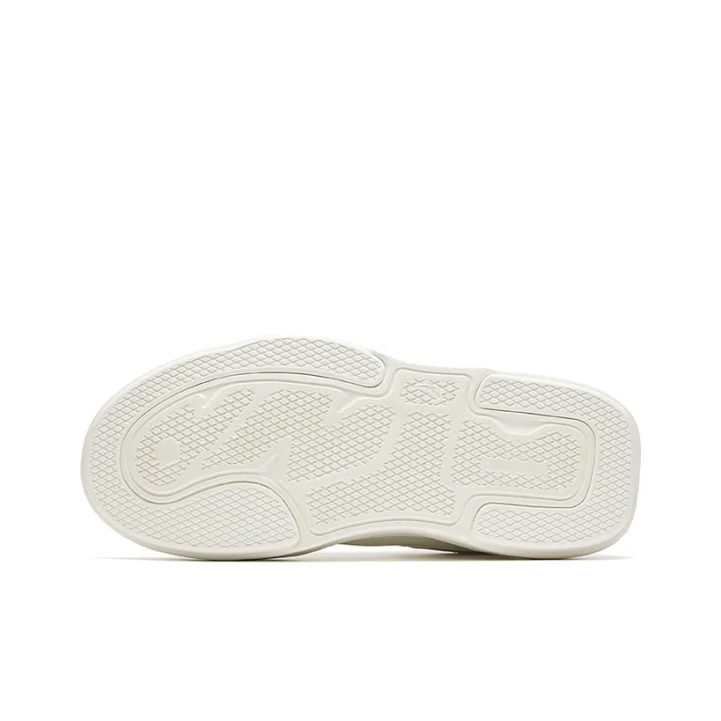 Anta Cookie Shoes Height Increasing Lightweight Low Top Skateboard Shoes Men's Ivory White-4