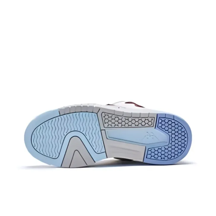Kappa Anti Slip Wear Resistant Low Top Skateboard Shoes Women's White Blue-3