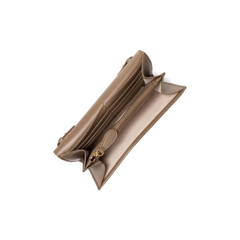 PINKO Cow Leather Money Clip Card Wallet Bird Bag Shoulder Bag Crossbody Bag Women's Olive-1