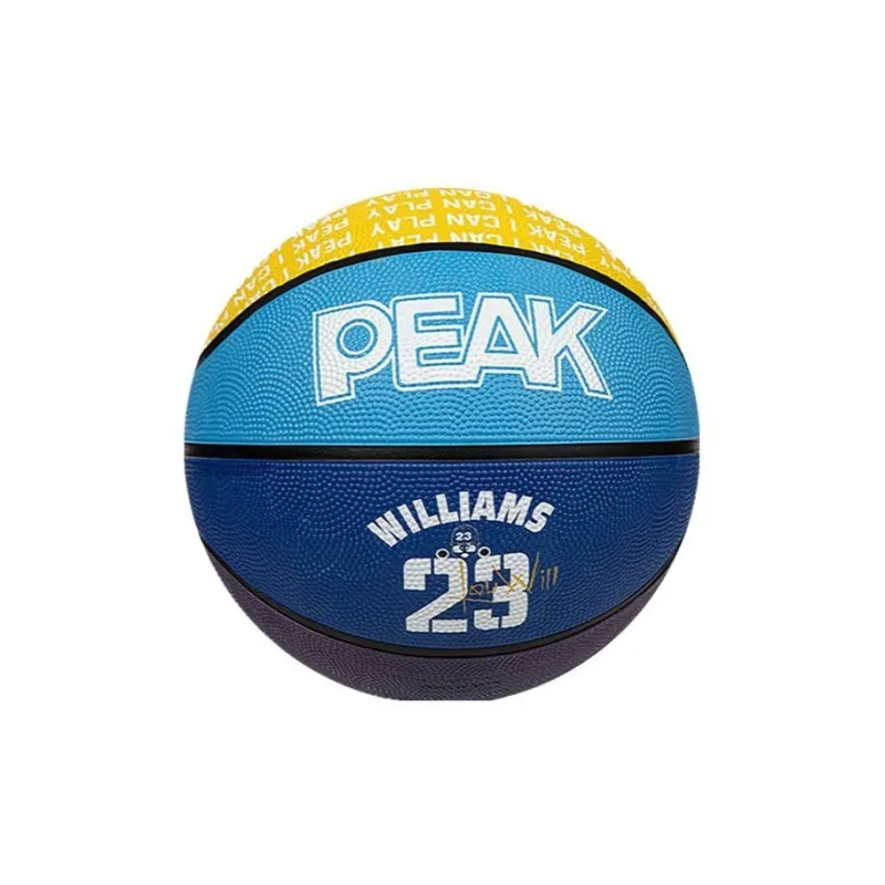 PEAK Rubber Basketball Purple Blue Yellow Size 7 Training Match Unisex-0