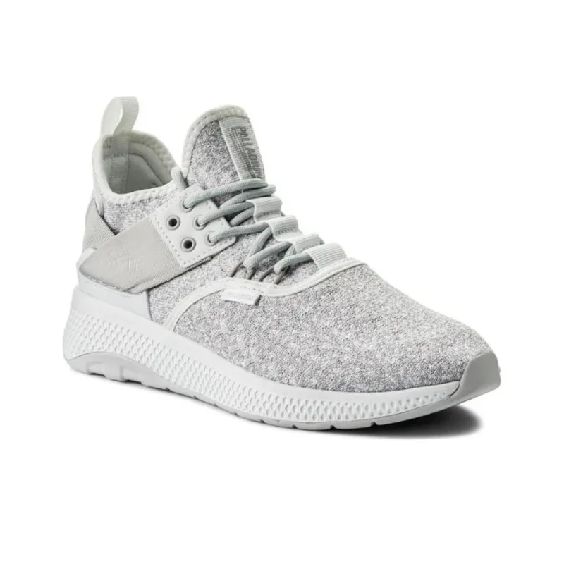 Palladium Ax_eon Lace Anti-Slip And Wear-Resistant Breathable Mid-Top Sports Casual Shoes Women's White Gray-2