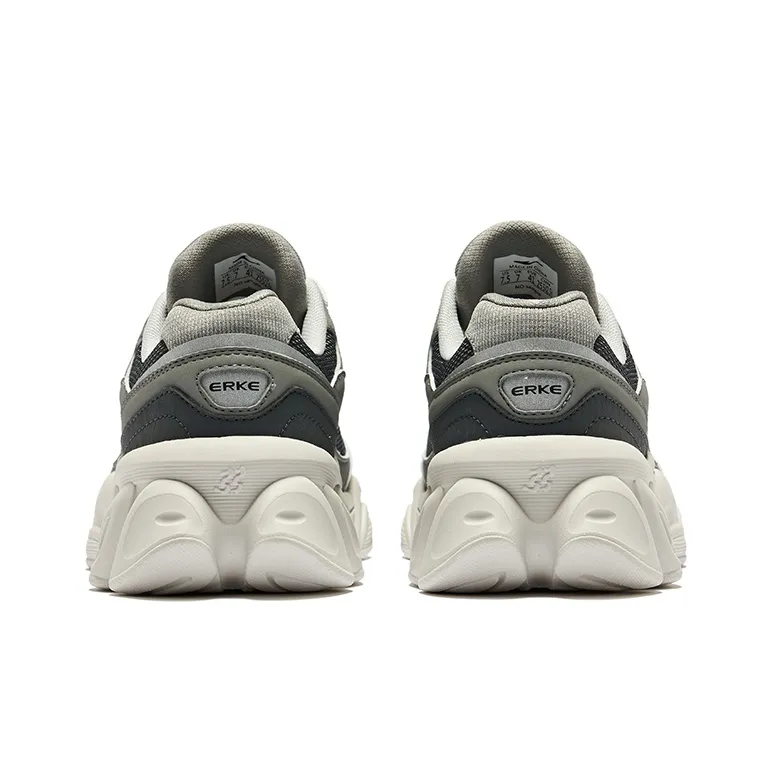 Erke East Rising Anti Slip Wear Resistant Low Top Casual Shoes Men's Medium Gray Carbon Gray-3
