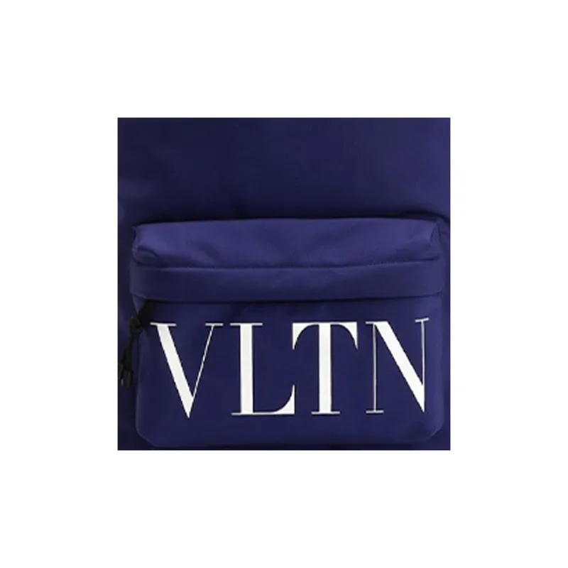 Valentino Vltn Logo Printed Zip Up Backpack-6