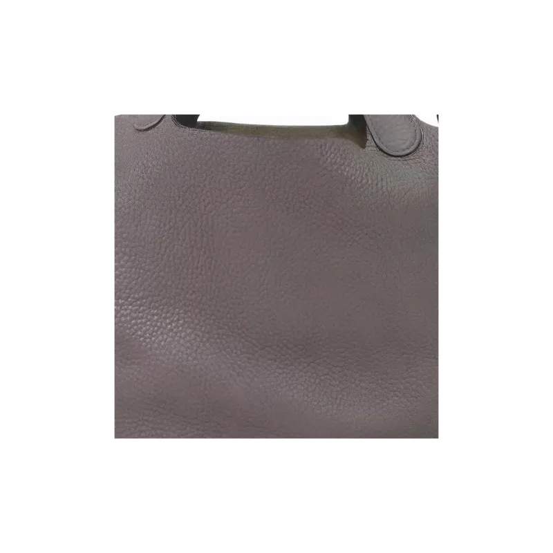 HERMES Picotin Lock Clemence Bullock Leather Basket Bag, Bucket Bag, Handbag Women's 8F Gris ÉTain Tin Gray-4