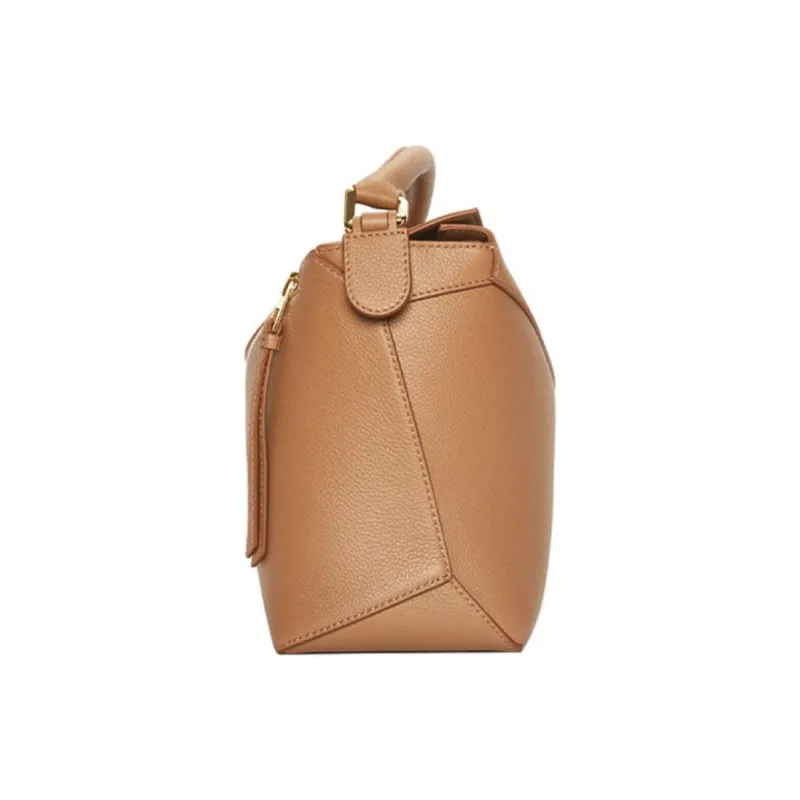 LOEWE Puzzle Soft Grain Calfskin Puzzle Bag, Shoulder Bag, Crossbody Bag, Handbag Regular Women's Caramel-1