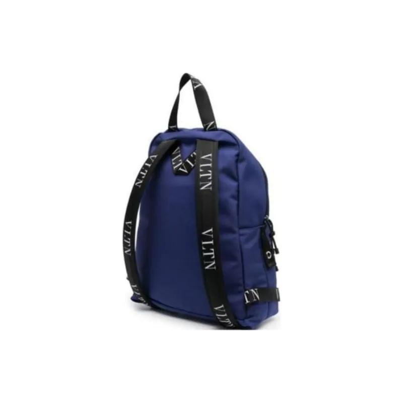 Valentino Vltn Logo Printed Zip Up Backpack-4