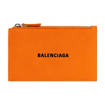 Balenciaga Calfskin Coin Purse Men's Orange