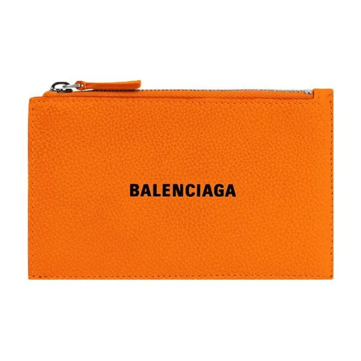 Balenciaga Calfskin Coin Purse Men's Orange-0