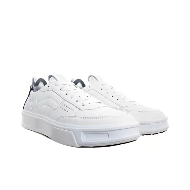 FESSURA Low-Top Skateboard Shoes Unisex White Black-2