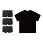 Black 3 Pack+270 G Heavyweight Pure Black Short-Sleeved