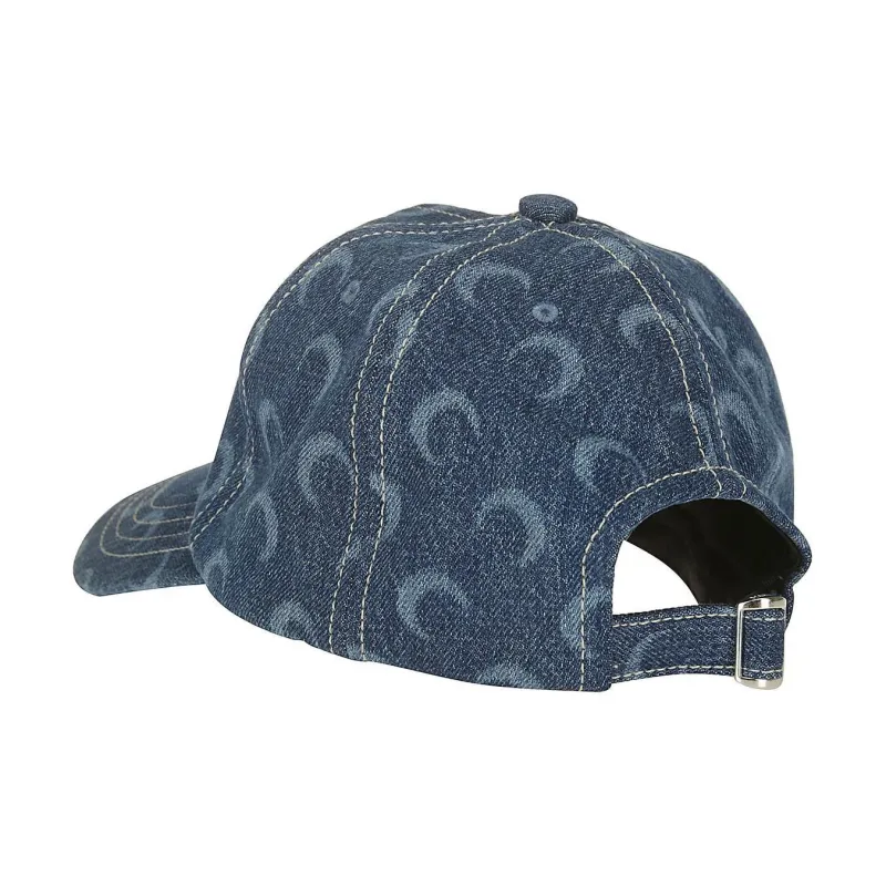 Marine Serre Cotton Baseball Caps Unisex Blue-2