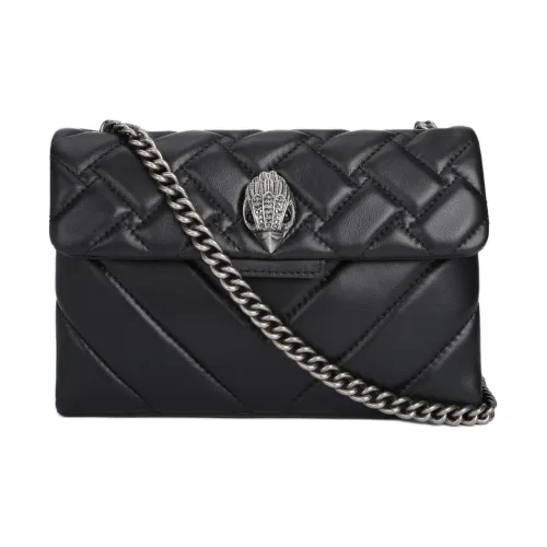 Kurt Geiger London Lambskin Shoulder Bag Crossbody Bag Medium Size Women's Black
