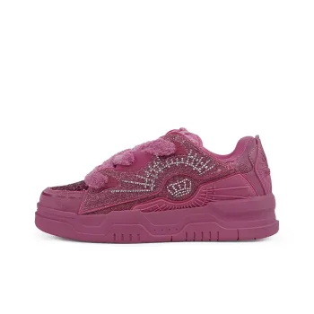 JUZI Low Top Skateboard Shoes Women's Rose Red