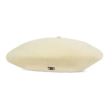 CHANEL 1990 2000 Interlocking CC logo Beret