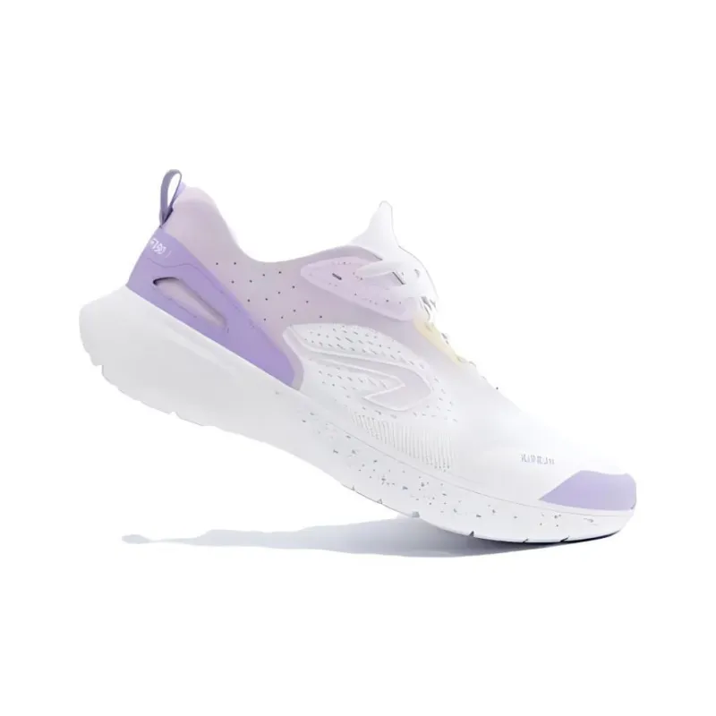 DECATHLON Cushioned Wear Resistant Breathable Low Top Running Shoes Women's White Purple-2