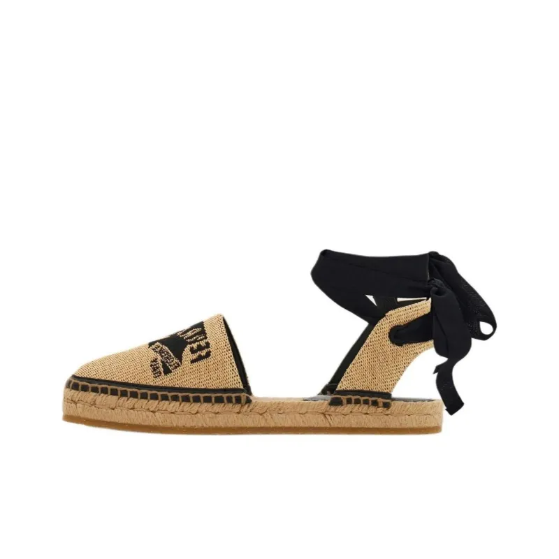 FERRAGAMO Logo-embroidered Raffia Espadrilles-0