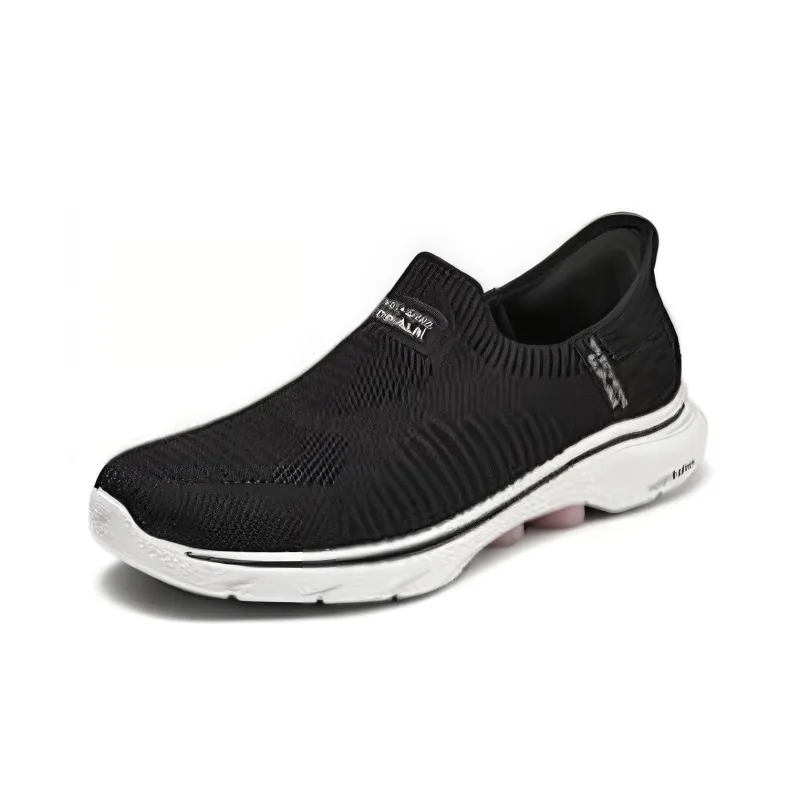Skechers GO WALK 7 Cushioning Breathable Support Lightweight Rebound Low Top Casual Shoes Women's Black White Pink-1