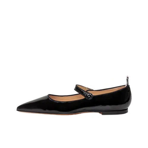 THOM BROWNE Pointed-toe Patent Ballerina Shoes