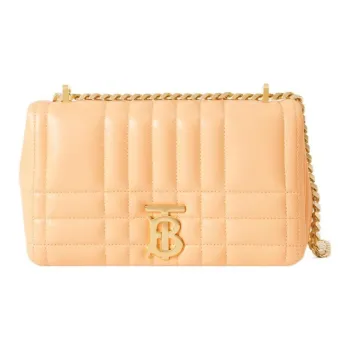 Burberry Lola Bag Lambskin Crossbody Bag Trumpets Women's Gold