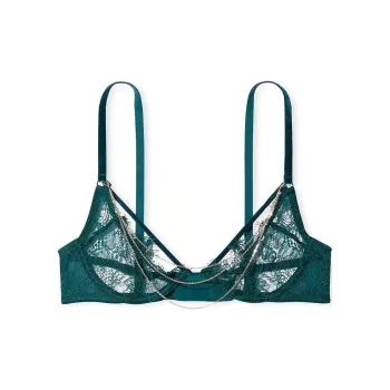 Victoria's Secret PINK VERY SEXY Delicate Chain Open-Cup Lace Demi Bra/B I Bra Women's Ivy