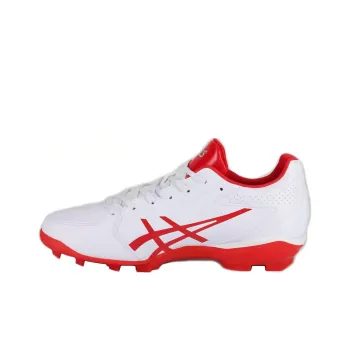 Asics Cushioning Wear Resistant Low Top Casual Running Shoes Men's White Red