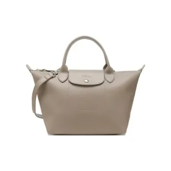 LONGCHAMP Cow Leather Dumpling Bag Shoulder Bag Crossbody Bag Handbag Small Size Women's Camel Gray