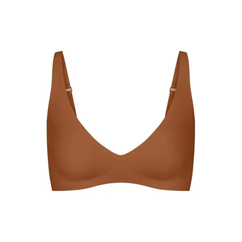SKIMS NAKED PLUNGE BRALETTE Bra Women's 1 Pack BRONZE/Bronze-0