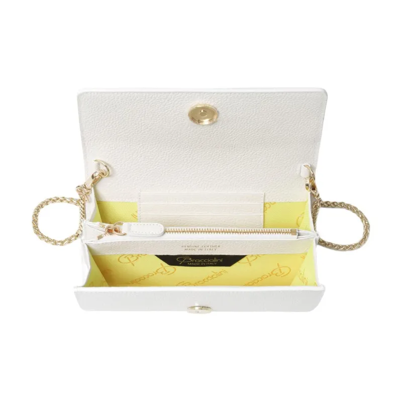 Braccialini Leather Wallet Women's White-2