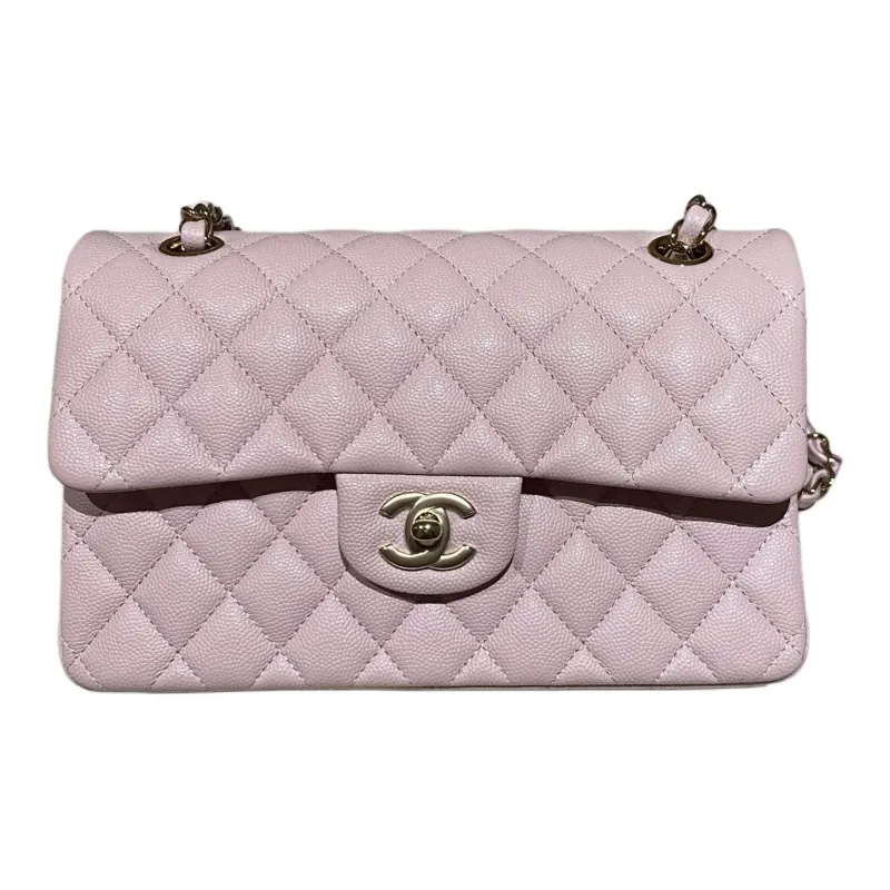 CHANEL Classic Flap CF Grain Caviar Calfskin Shoulder Bag, Crossbody Bag Trumpets Women's Cherry Blossom Pink-1