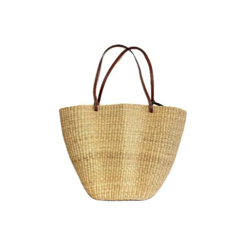 LOEWE Basket Leather Tote Bag, Shopping Bag, Shoulder Bag, Handbag Regular Women's Beige-2