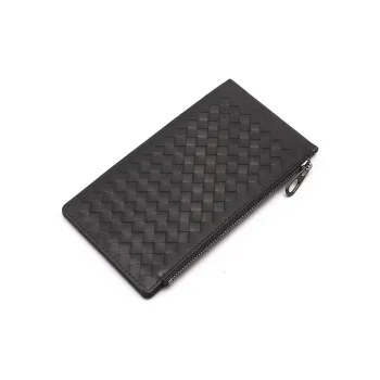 CMLZIUA Top Grain Cow Leather Wallet Large Size Unisex Black