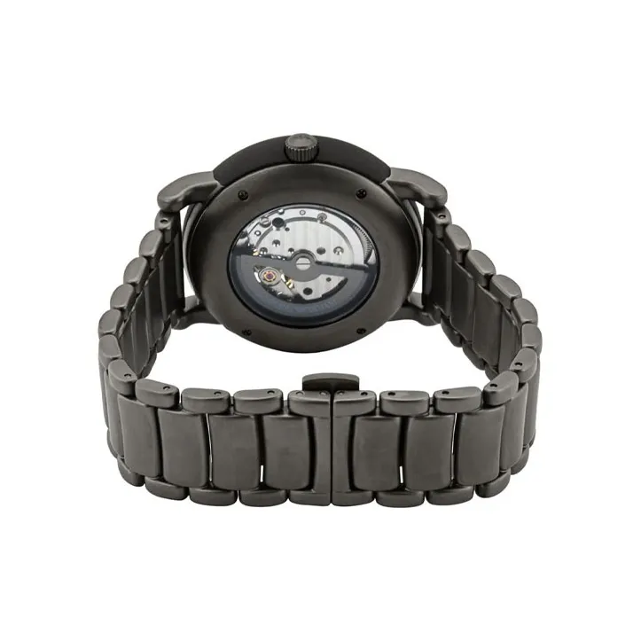 EMPORIO ARMANI Wrist Watch Automatic Mechanical Movement Stainless Steel Strap Black Dial Men's Watches AR60010-4