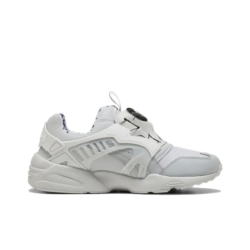 PUMA Disc Blaze Cushioning, Wear Resistant Low Top Casual Running Shoes Unisex White-1