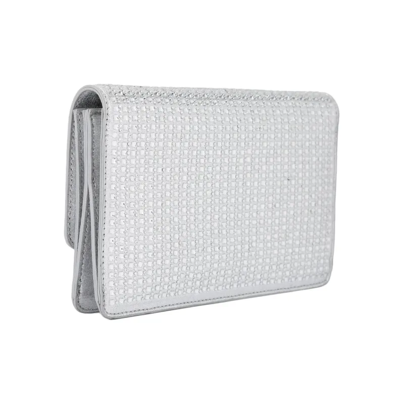 Kurt Geiger London Crystal Object One Shoulder Crossbody Clutches Women's Silver-2