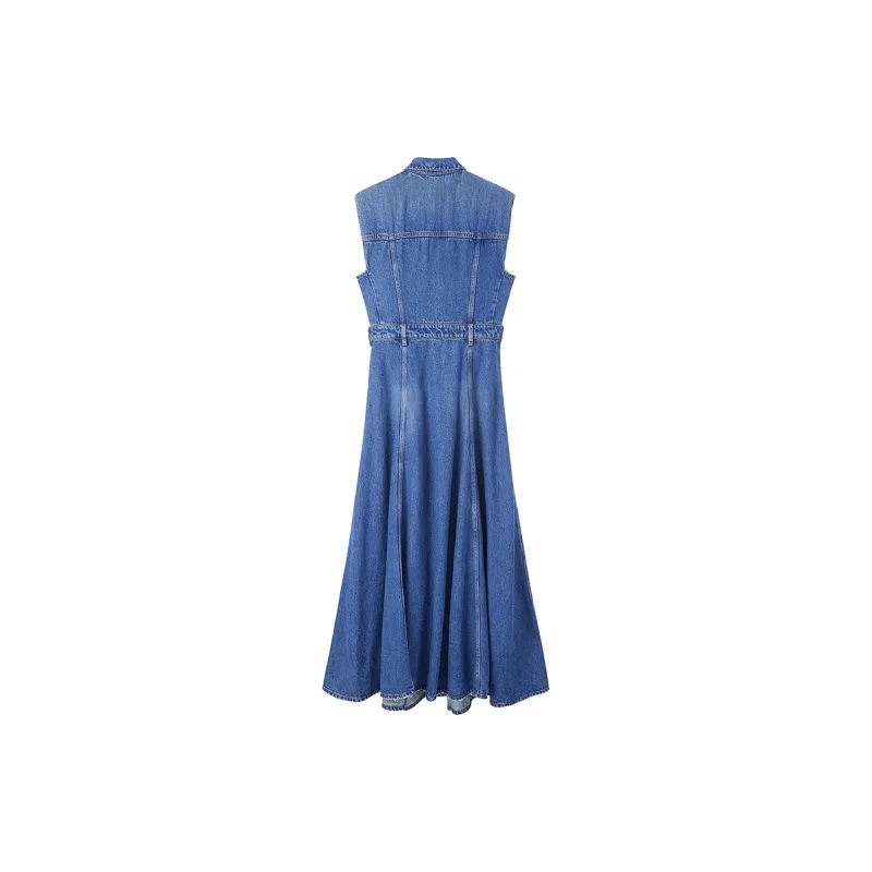 Miss Sixty Sleeveless Dress Women's Medium Blue-1