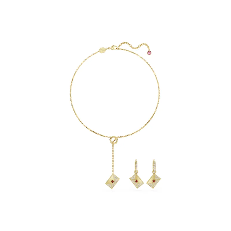Swarovski Letra Faux Crystal Necklaces Women's Pink-0