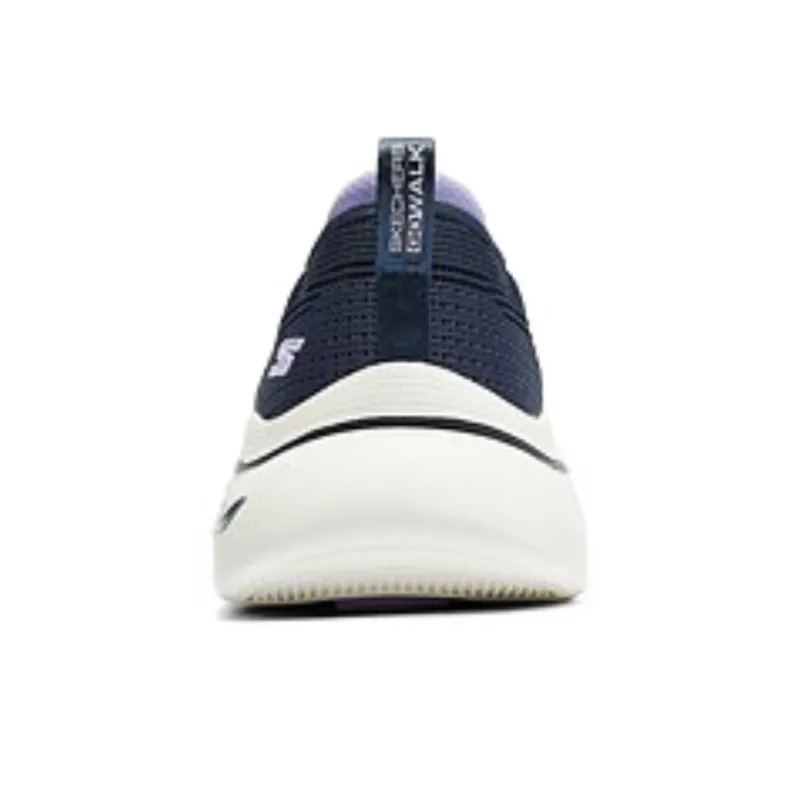 Skechers Cushioned Wear Resistant Coverage Support Lightweight Low Top Casual Shoes Women's Black White Purple-3