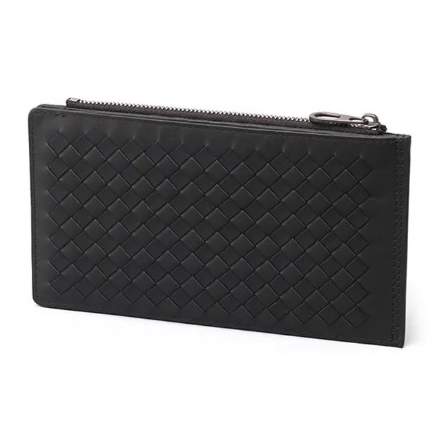 CMLZIUA Top Grain Cow Leather Wallet Large Size Unisex Black-1