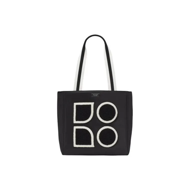 Kate Spade Plush Tote Bag Shopping Bag Handbag Shoulder Bag Large Size Women's Black-0