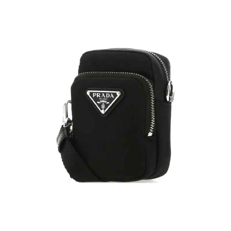 PRADA Recycled Nylon Cell Phone Pouch Mini Men's Black-1