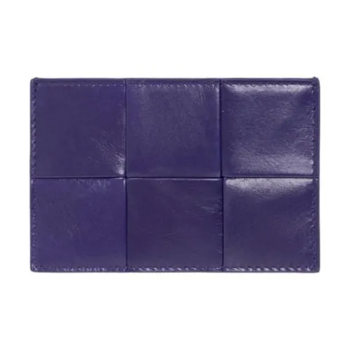 Bottega Veneta Calfskin Card Holder Wallet Men's Purple